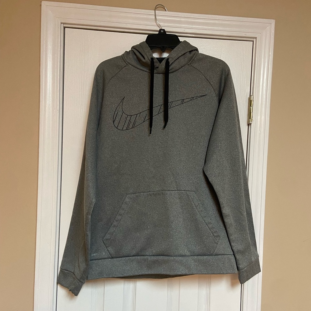 Grey Nike Dri-Fit hoodie